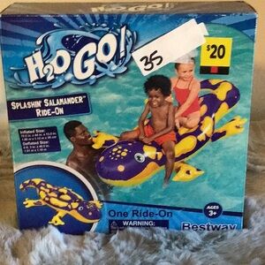 Yellow and Purple Racing Pool Float with Sporty Design
